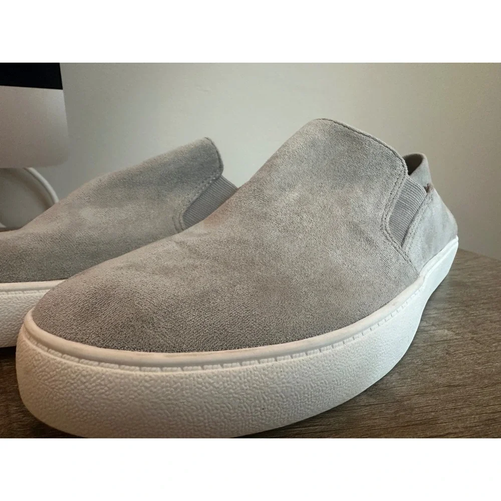 Steve Madden Fayna Suede Slip On Sneakers Loafer Flat Gray Women Size 10, NWOT‎